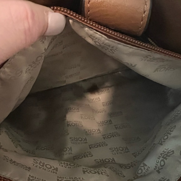 Michael Kors Tan Leather Hamilton Satchel - Picture 7 of 8